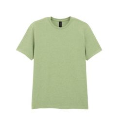Bawełniana Koszulka Unisex Dla Dorosłych W Miękkim Stylu. Zielone bluzki damskie Gildan, l, bez wzorów, z bawełny, sportowe, bez kołnierzyka, bez ramiączek. Za 38.99 zł.