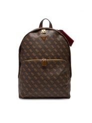 Guess Plecak HMMILO P5219 Brązowy. Brązowe plecaki męskie Guess, z aplikacjami, ze skóry. Za 259.99 zł.