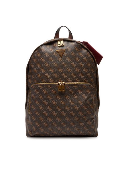 Guess Plecak HMMILO P5219 Brązowy. Brązowe plecaki męskie Guess, z aplikacjami, ze skóry. Za 259.99 zł.