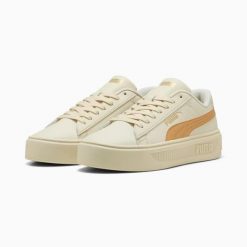 Buty sportowe damskie Puma SMASH PLATFORM V3 39075819. Brązowe buty sportowe na co dzień damskie Puma, bez wzorów, z gumy. Za 195.70 zł.