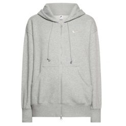 Bluza dresowa sportowa damska NSW Wmns Phoenix Fleece Oversized Full-Zip Hoodie. Szare bluzy bez kaptura damskie Nike, z bawełny. Za 249.99 zł.
