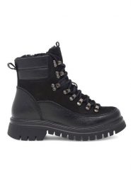 Lasocki Trapery WI23-TX76-16 Czarny. Czarne trapery damskie Lasocki, ze skóry, bez obcasa. Za 279.99 zł.