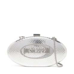 Torebka Just Cavalli. Szare torebki klasyczne damskie Just Cavalli, bez wzorów, wizytowe, bez kołnierzyka, bez ramiączek. Za 479.99 zł.