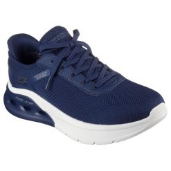 Buty sportowe męskie Skechers Bobs Arc Waves 2.0. Niebieskie buty sportowe na co dzień męskie Skechers, z dzianiny, bez zapięcia. Za 390.00 zł.