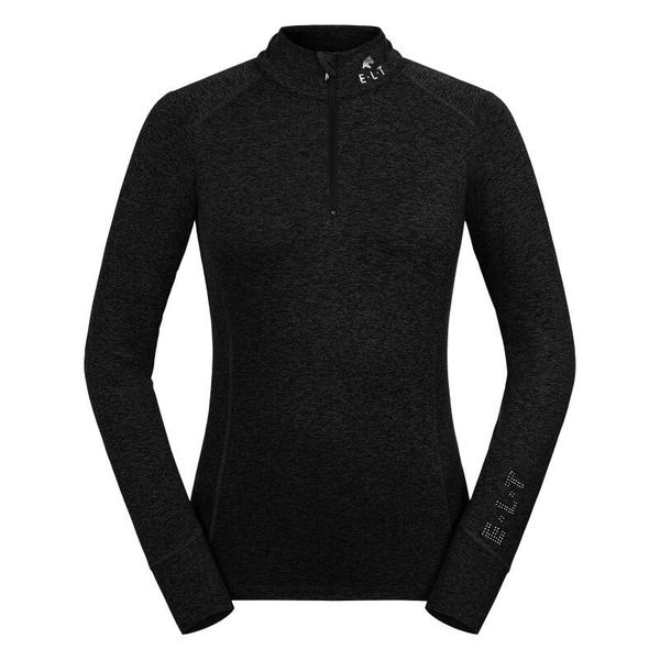 Damska techniczna koszulka jeździecka ELT Milano. Czarne t-shirty damskie ELT, l, bez wzorów, z elastanu, bez kołnierzyka. Za 159.50 zł.