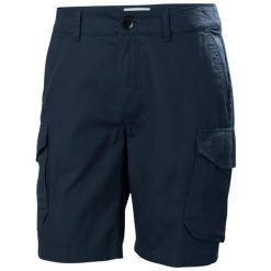 Szorty cargo Regular Helly Hansen Dock. Niebieskie szorty męskie Helly Hansen, z bawełny, bez kołnierzyka. Za 460.00 zł.