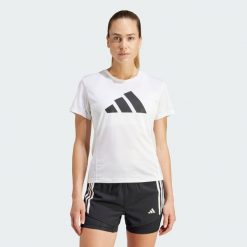 Koszulka Run It. Czarne bluzki damskie Adidas, s, bez wzorów, z materiału, bez ramiączek. Za 139.00 zł.