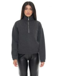 Bluza damska Leone 1947 Apparel Glam Winter ze stójką i zamkiem. Szare bluzy bez kaptura damskie LEONE 1947 APPAREL, s, bez wzorów, bez ramiączek, bez kaptura. Za 126.26 zł.