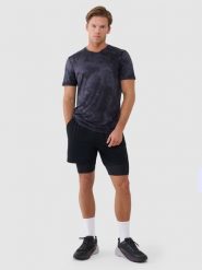 4F Spodenki treningowe szybkoschnące męskie - czarne M. Czarne szorty sportowe męskie 4f, m, z dzianiny, na fitness i siłownię. Za 169.99 zł.