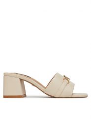 Nine West Klapki R25SS04465 Beżowy. Brązowe klapki damskie Nine West, bez wzorów, z materiału, bez obcasa. Za 249.99 zł.