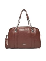 JENNY Torebka C-JEN-L-008-08 Brązowy. Brązowe torebki klasyczne damskie Jenny, bez wzorów, z materiału, bez dodatków. Za 129.99 zł.