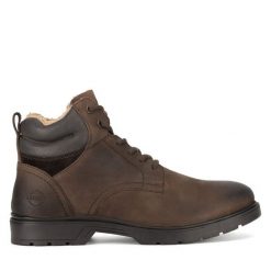 Trapery Lasocki. Brązowe buty zimowe męskie Lasocki, bez zapięcia. Za 279.99 zł.