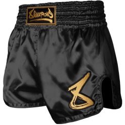 8 Weapons Spodenki Muay Thai Strike Czarne/Złote. Czarne szorty damskie 8 WEAPONS, bez wzorów, z satyny, klasyczne. Za 199.00 zł.