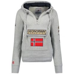 Bluza męska Geographical Norway 3/4 GYMCLASS DISTRI B-GREY 100 (WU1293H/GN. Szare bluzy bez kaptura męskie Geographical Norway, m. Za 159.00 zł.