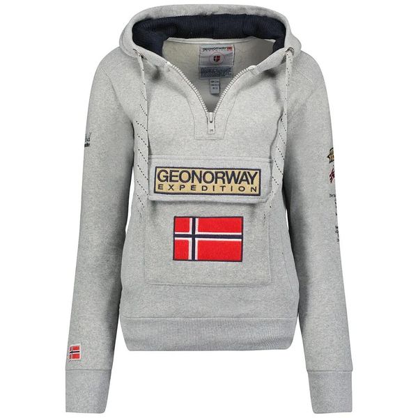 Bluza męska Geographical Norway 3/4 GYMCLASS DISTRI B-GREY 100 (WU1293H/GN. Szare bluzy bez kaptura męskie Geographical Norway, m. Za 139.00 zł.