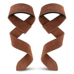 Skórzane paski do podnoszenia ciężarów 4FIZJO Deadlift Straps. Brązowe paski damskie 4FIZJO, bez wzorów, ze skóry, sportowe. Za 45.00 zł.