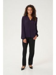 Kaffe Bluzka w kolorze fioletowym rozmiar: 36. Różowe bluzki damskie Kaffe, bez wzorów, z wiskozy, bez kołnierzyka, bez ramiączek. Za 104.39 zł.