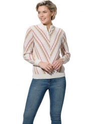 WITT WEIDEN Sweter w kolorze biało-karmelowym rozmiar: 40. Białe golfy damskie WITT WEIDEN, bez wzorów, bez ramiączek. Za 34.99 zł.