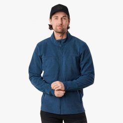 Bluza polarowa turystyka męska Swedemount Lofoten Fleece. Niebieskie bluzy bez kaptura męskie SWEDEMOUNT, m, z polaru. Za 199.99 zł.
