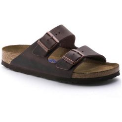 Klapki męskie Birkenstock Arizona. Brązowe klapki i japonki męskie Birkenstock, z jeansu. Za 570.55 zł.