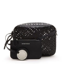 Emporio Armani Torba przez ramię Emporio Armani czarny - sztuczna skóra Torby na ramię 1 ct Damski. Czarne torebki klasyczne damskie Emporio Armani, bez wzorów, z materiału, bez dodatków. Za 703.99 zł.