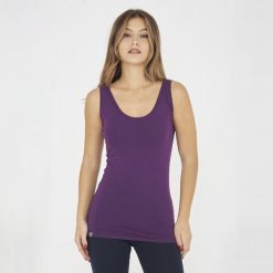Damska Koszulka Fitness RAITA Fioletowa. Fioletowe bluzki damskie Legea, bez wzorów, sportowe, bez kołnierzyka, bez ramiączek. Za 48.00 zł.
