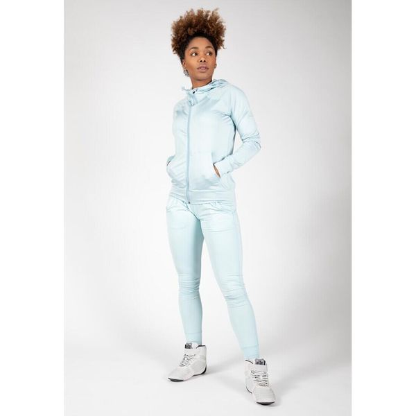 Spodnie damskie Gorilla Wear Vici. Niebieskie spodnie dresowe damskie GORILLA WEAR, na fitness i siłownię. Za 233.00 zł.