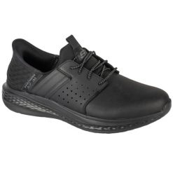 Buty sportowe Sneakersy męskie, Slip-Ins: Slade - Zachary. Czarne buty sportowe na co dzień męskie Skechers, bez zapięcia, trekkingowe. Za 319.99 zł.