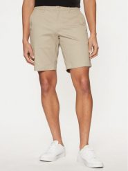 Calvin Klein Szorty materiałowe K10K114071 Beżowy Slim Fit. Brązowe szorty męskie CALVIN KLEIN, bez wzorów, z bawełny. Za 199.99 zł.