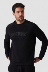 GUESS Czarna męska bluza New Aldwin, Rozmiar L. Czarne bluzy bez kaptura męskie Guess, l. W wyprzedaży za 194.99 zł.
