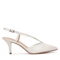 Sandały Tamaris. Białe sandały damskie Tamaris, bez wzorów, bez obcasa, na szpilce. Za 379.99 zł.