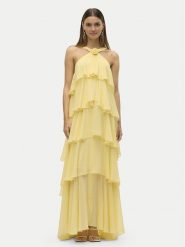 Vero Moda Sukienka wieczorowa Felicia 10295237 Żółty Slim Fit. Żółte sukienki damskie Vero Moda, m, bez wzorów, z syntetyku, wizytowe, bez kołnierzyka, bez ramiączek. Za 549.99 zł.