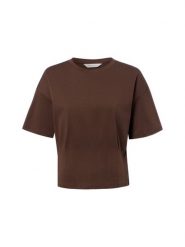 Msch Copenhagen Koszulka Kobiety Bawełna (100%) brązowy, L. Brązowe t-shirty damskie MSCH Copenhagen, l, bez wzorów, z bawełny, bez kołnierzyka. Za 249.95 zł.