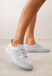 Niebieskie Tenisówki z Ażurową Cholewką Tidella. Niebieskie trampki i tenisówki damskie Born2be, w ażurowe wzory, z jeansu. Za 69.99 zł.