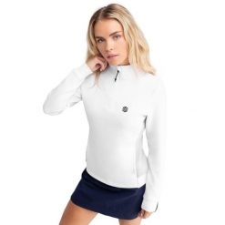Bluza golfowa damska Caddy. Białe bluzy bez kaptura damskie SIROKO, z materiału. W wyprzedaży za 148.00 zł.