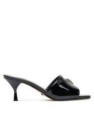 Guess Klapki FLJLUS PAF03 Czarny. Czarne klapki damskie Guess, z aplikacjami, ze skóry, bez obcasa. Za 379.99 zł.