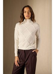 Perfect Cashmere Kaszmirowy sweter "Selania" w kolorze kremowym rozmiar: S. Brązowe golfy damskie Perfect Cashmere, s, z kaszmiru, bez kołnierzyka. Za 245.96 zł.