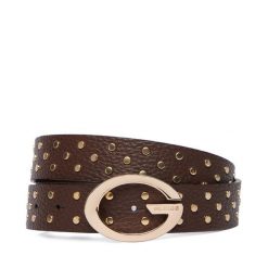 Pasek Damski Guess. Brązowe paski damskie Guess, z aplikacjami. Za 284.99 zł.