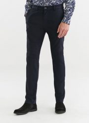 PAKO LORENTE – Granatowe spodnie męskie P22WB-WX-001-G-0. Spodnie materiałowe męskie Pako Lorente, bez wzorów, z bawełny, casualowe. Za 149.99 zł.