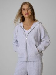 4F Bluza dresowa loose z kapturem damska - szara M. Szare bluzy z kapturem damskie 4f, m, z dresówki. Za 159.99 zł.