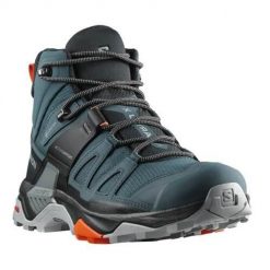 Buty trekkingowe męskie Salomon X Ultra Mid 4 Gtx. Zielone buty trekkingowe męskie Salomon, z gumy, za kostkę, bez zapięcia, trekkingowe. Za 803.00 zł.