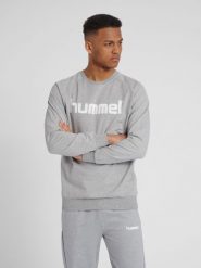 Bluza do piłki ręcznej męska Hummel Cotton Logo. Czerwone bluzy bez kaptura męskie HUMMEL, m, z bawełny. Za 160.90 zł.
