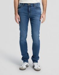 MESKIE SPODNIE LEE LUKE ARCHIE 112376374. Spodnie materiałowe męskie Lee, bez wzorów, z jeansu. Za 219.99 zł.