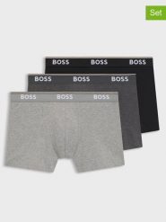 Hugo Boss Underwear Bokserki (3 pary) w kolorze szarym, antracytowym i czarnym rozmiar: L. Czarne bokserki męskie Hugo Boss Underwear, bez wzorów. Za 162.11 zł.