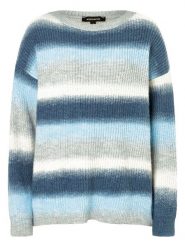 More & More Sweter w kolorze granatowo-błękitno-szarym rozmiar: 44. Niebieskie swetry klasyczne damskie MORE & MORE, bez kołnierzyka. Za 113.99 zł.