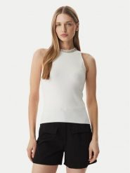 Morgan Sweter 261-MDIANE Biały Regular Fit. Białe swetry klasyczne damskie Morgan, s, z wiskozy, bez kołnierzyka. Za 229.99 zł.