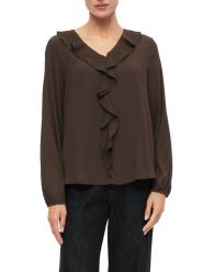 S.Oliver BLACK LABEL koszulka typu bluzka Kobiety brązowy, 36. Brązowe t-shirty damskie s.Oliver Black Label, s, bez wzorów, bez kołnierzyka. Za 299.95 zł.