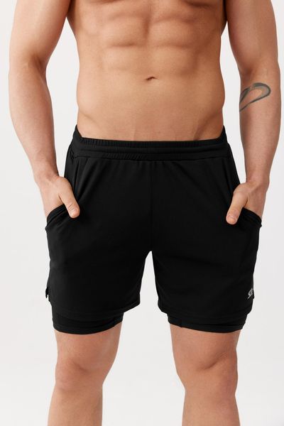 Męskie spodenki sportowe z podspodenkami Rough Radical Fast Duo Shorts. Czarne szorty sportowe męskie ROUGH RADICAL, m, z dzianiny, do biegania. Za 127.92 zł.
