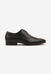 Czarne Klasyczne Skórzane Półbuty Tisavia. Czarne buty wizytowe męskie Born2be, bez zapięcia. Za 219.99 zł.