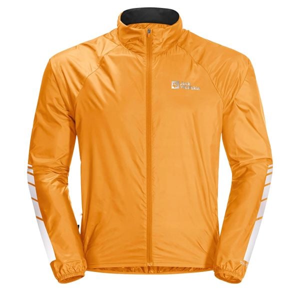 Kurtka wiatrówka męska sportowaJack Wolfskin MOROBBIA WIND JKT. Żółte kurtki treningowe męskie Jack Wolfskin, l, bez wzorów, z materiału, rowerowe. Za 239.00 zł.